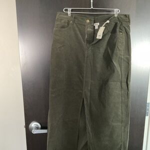 NWT green corduroy skirt